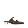 thumbnail image 1 of Ganni Women's Pointed Toe Mules With Intricate Lacing Brown Sizes IT 34-50 2/3, 1 of 3