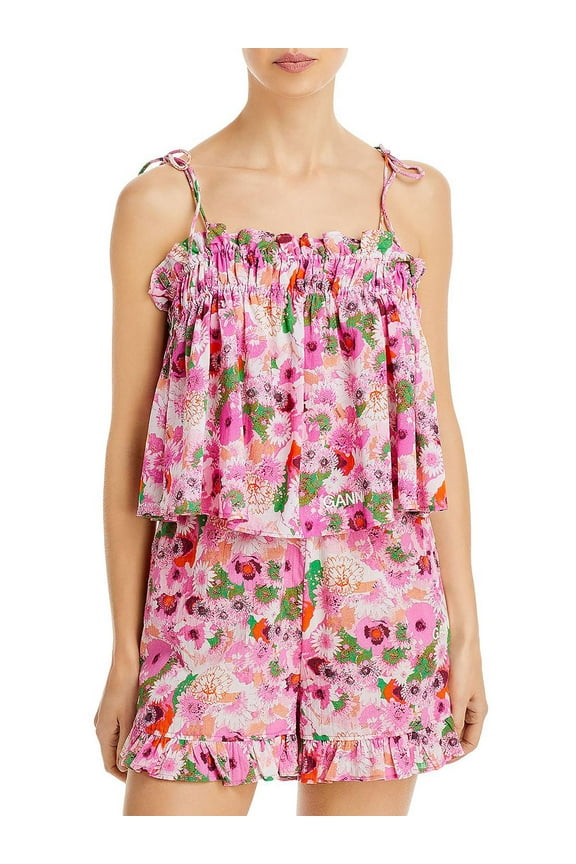 Womens Cotton Floral Print Cami