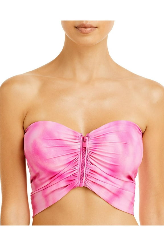 Womens Tie-Dye Strapless Bikini Swim Top