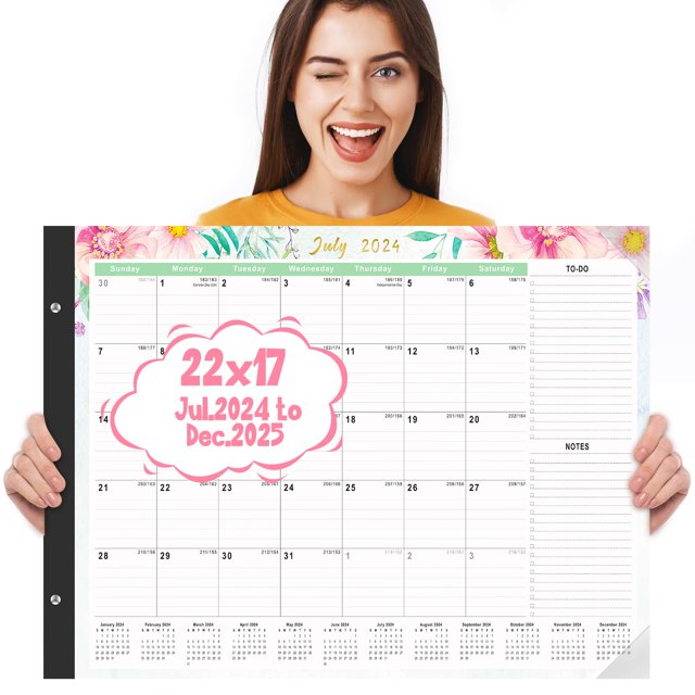Gannyfer Large Desk Calendar 20242025 18 Month Calendar Jul 2024