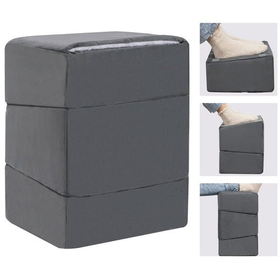 Ganondorf Foot Rest for Under Desk at Work Adjustable Foot Rest Under Desk Ergonomic Foot Stools for Under Office Desk Leg Pillow for Underdesk Footrest with Washable Cover, Grey