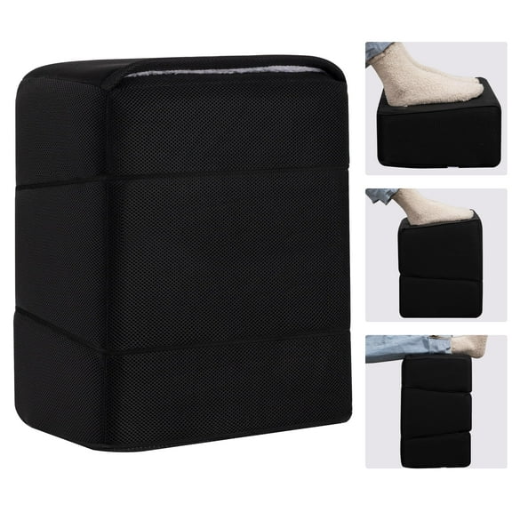 Ganondorf Foot Rest for Under Desk at Work Adjustable Foot Rest Under Desk Ergonomic Foot Stools for Under Office Desk Leg Pillow for Underdesk Footrest with Washable Cover, Mesh Black