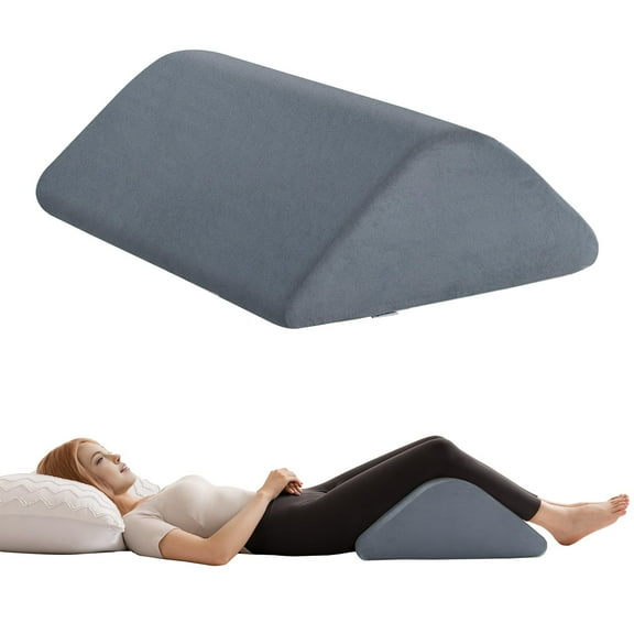 Ganondorf Knee Wedge Pillow 8'' for Post-Surgery Recovery - Leg Elevation Support for Sleep Position, Alleviating Lower Back & Hip Pain Enhancing Circulation in Ankles Legs Triangle Pillow
