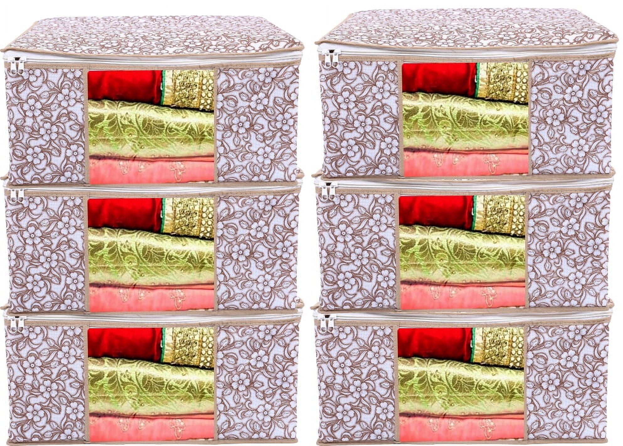 Ganpati Bags Presents Metallic Print Saree Covers With ZipSaree Covers