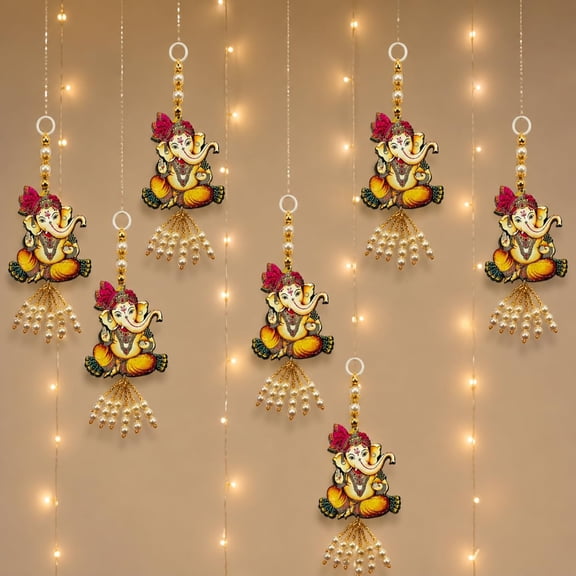 Ganpati design 10 pcs Wall Hanging Decoration For Housewarming and diwali decor