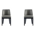 thumbnail image 1 of Manhattan Comfort Gansevoort 19.5" Faux Leather Dining Chair - Pebble (Set of 2), 1 of 11