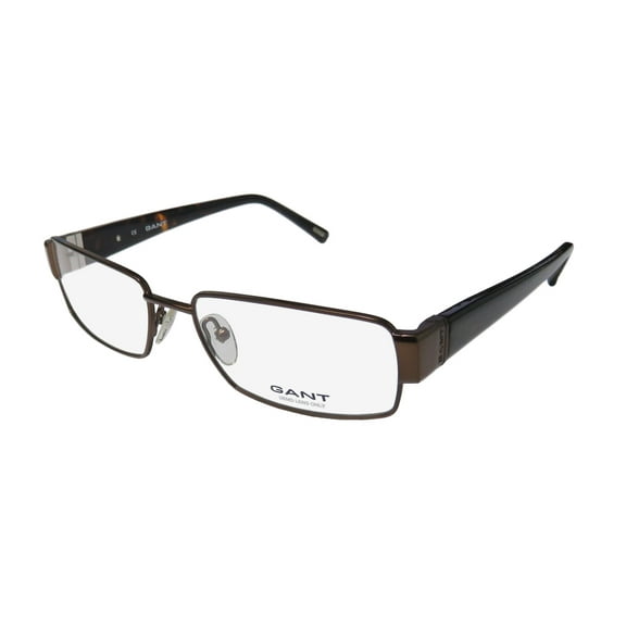 Gant Alberi Rectangular Eyeglass Frames 54mm Satin Brown