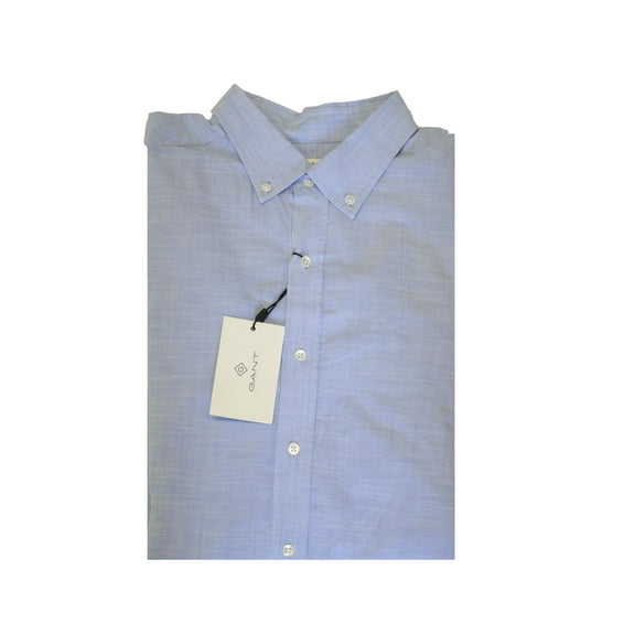 Gant Diamond G Men's Fitted Chambray Button Down Shirt (384412), Medium, Kentucky Blue