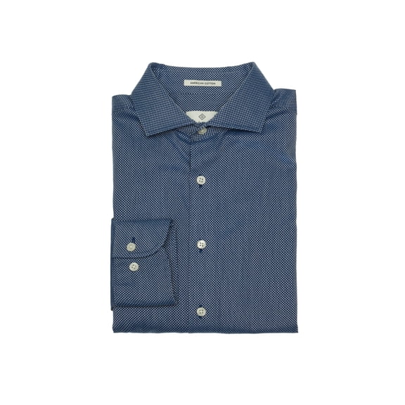 Gant Diamond G Men's Fitted Dobby Amalfi Collar Shirt (3050406), Medium, Marine