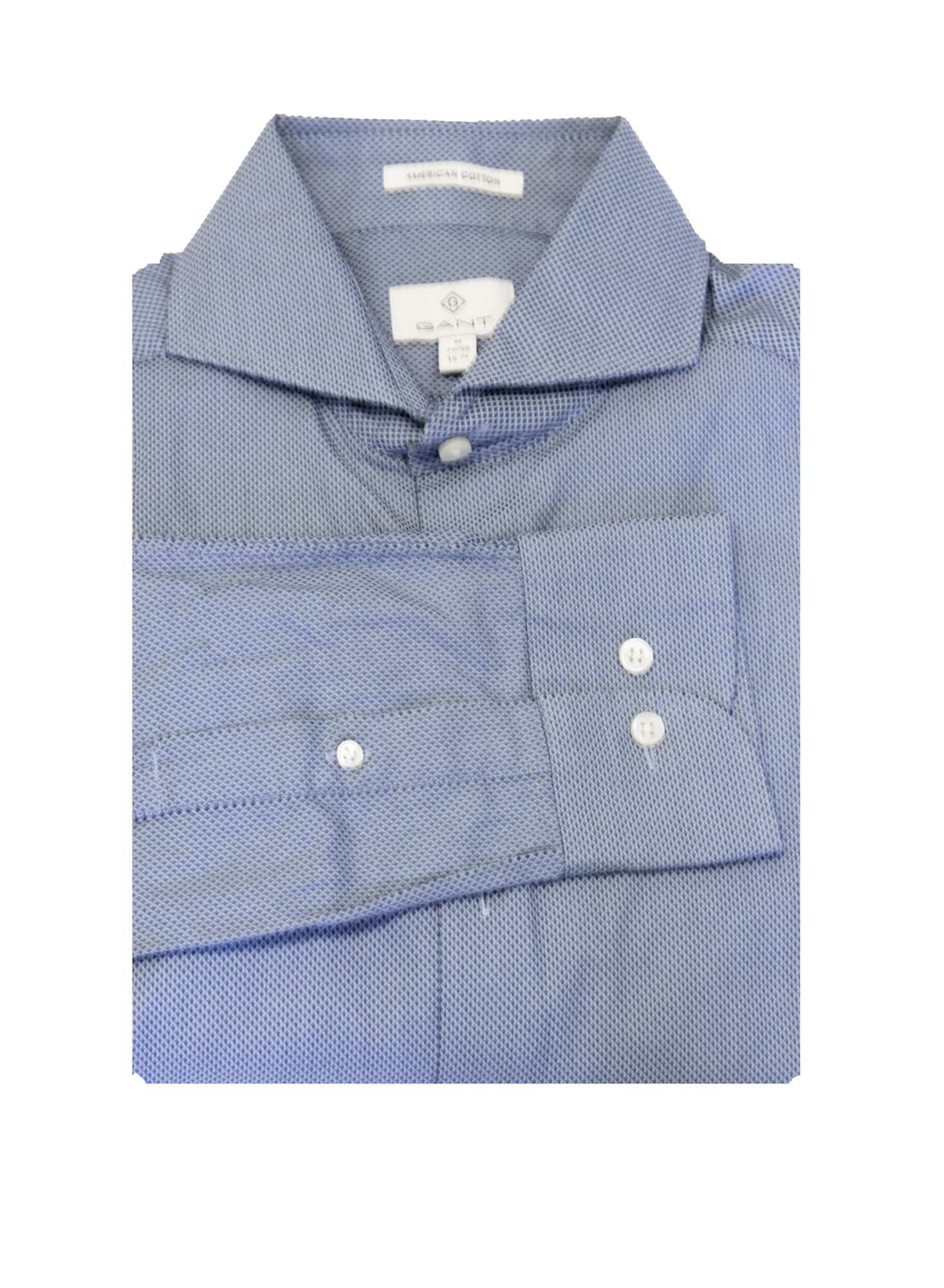 Gant Diamante G Uomo Aderente Intrecciato Pique Aperto Colletto 384277 Taglia M