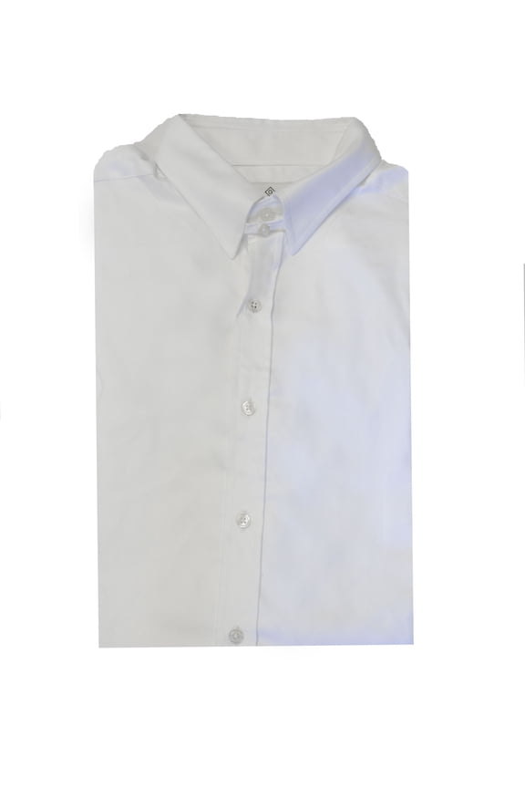 Diamond G Men's Fitted Royal Oxford Tab Collar Dress Shirt (385055), White, 39