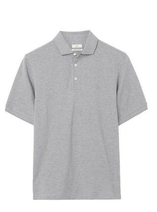 G.H. Bass & Co Men's Short Sleeve Stretch Fabric 3 Button Polo Shirt 1591412 (xl, Grey)