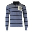 thumbnail image 1 of Gant Men's Breton Stripe Heavy Rugger Polo (225353), Medium, Oceanside Blue, 1 of 2