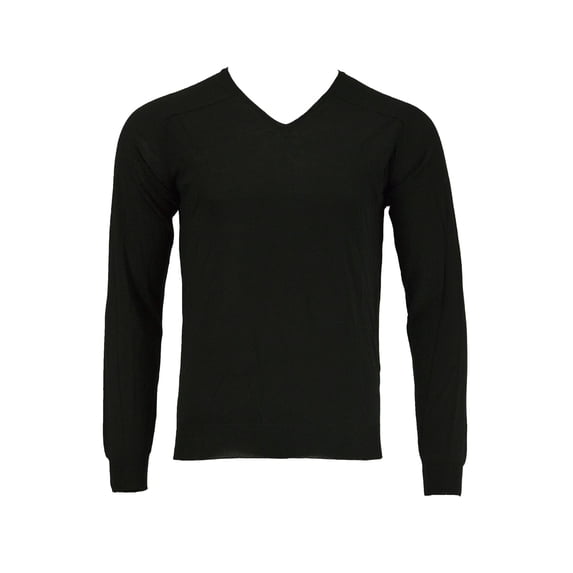 Gant Men's Extra Fine Merino Vee Sweater, Medium, Black