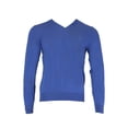 thumbnail image 1 of Gant Men's Fine Merino Wool V-Neck Sweater, Medium, Nautical Blue, 1 of 2