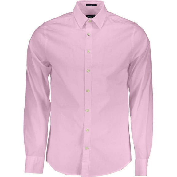 Gant Men's Fitted Comfort Broadcloth Dress Shirt (365605), Medium, Light Pink
