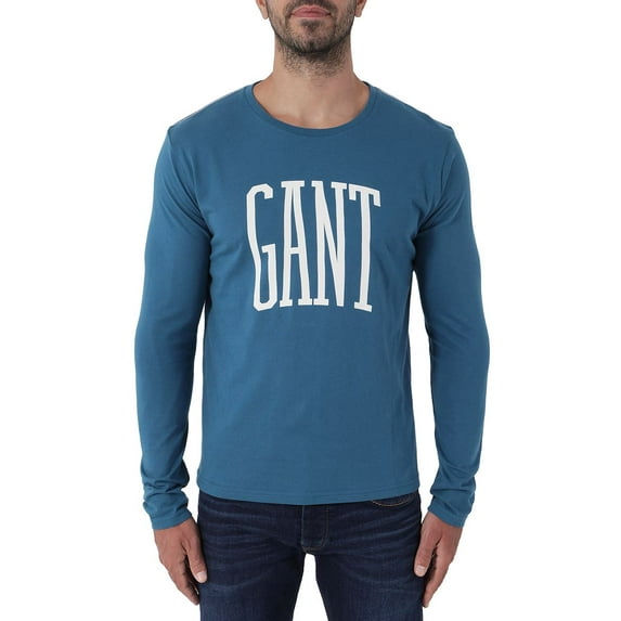 Gant Men's Long Sleeve T-shirt (2004010), Medium, Ink Blue
