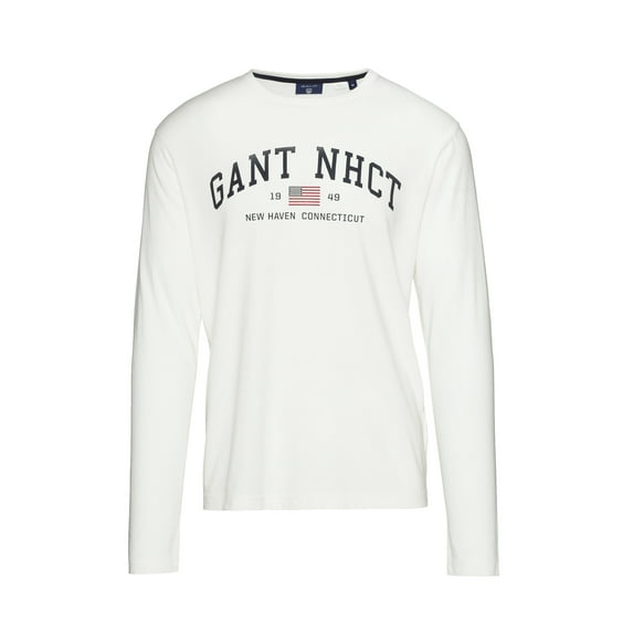 Gant Men's NHCT Long Sleeve T-Shirt (234321), Medium, Eggshell