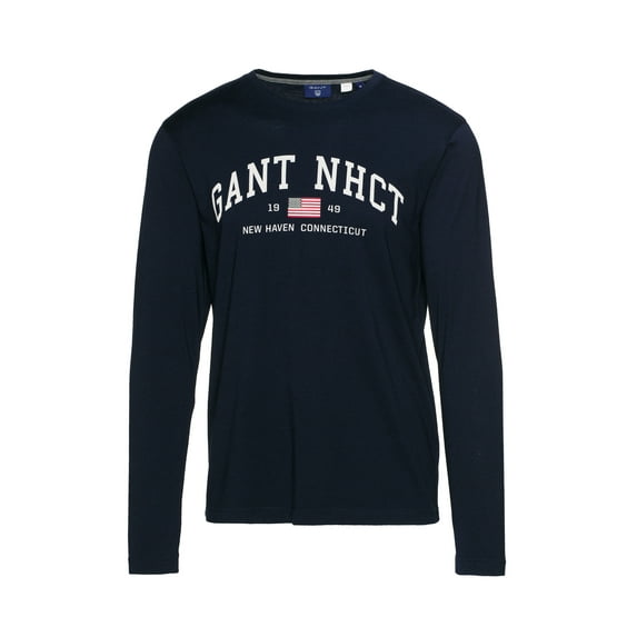 Gant Men's NHCT Long Sleeve T-Shirt (234321), Medium, Evening Blue