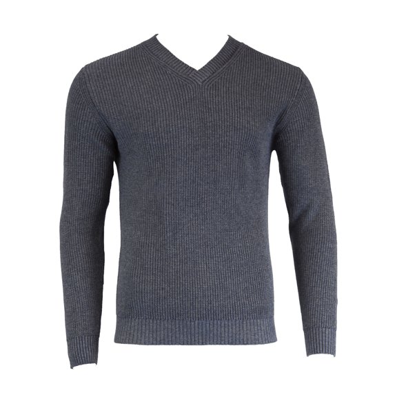 Gant Men's O1 Denim Rib V-Neck, Dark Denim Blue, Medium