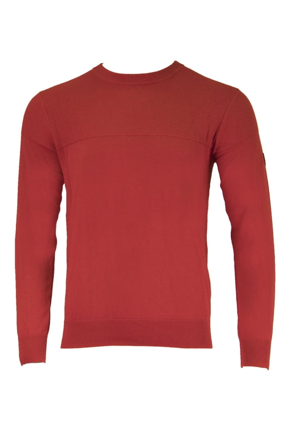 Men's O1 Tech Prep Texture Crew, Medium, Clear Red