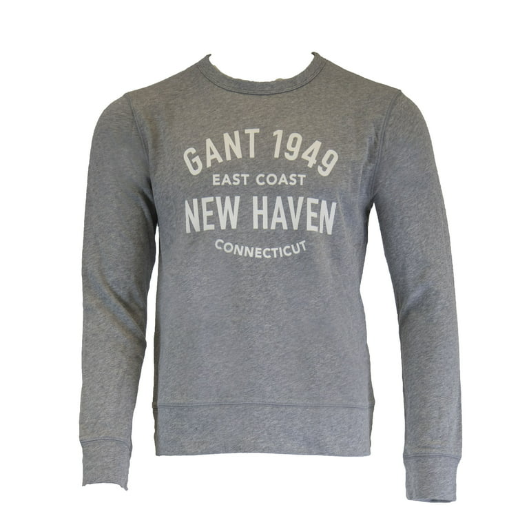 Gant Men\'s O2 Haven C-Neck Medium, Gant Grey Melange New Sweatshirt