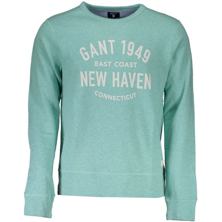 Green Gant New C-Neck O2 Men\'s Medium, Opal Sweatshirt, Melange Gant Haven