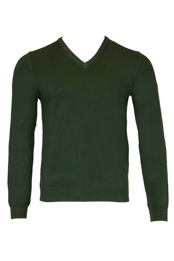Men's O2 Washed Merino V-Neck Sweater, Medium, Tartan Green