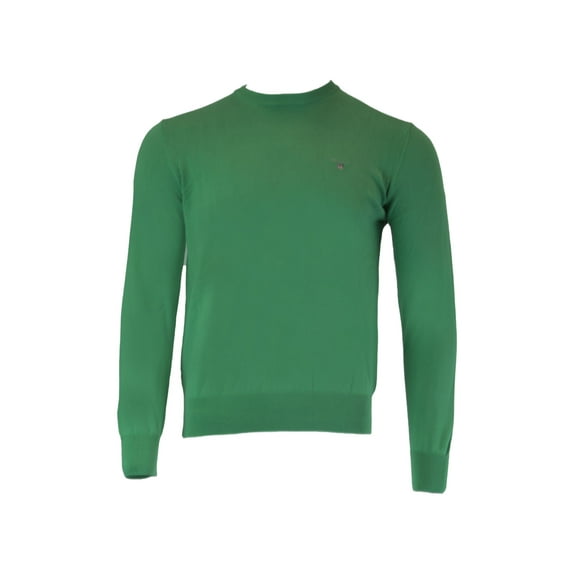 Gant Men's Stretch Cotton Crew Neck Sweater, Medium, Jelly Green