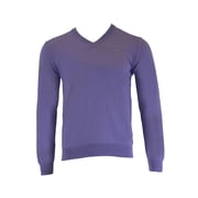 Gant Mens Stretch V-Neck Sweater, Medium, Aster Purple