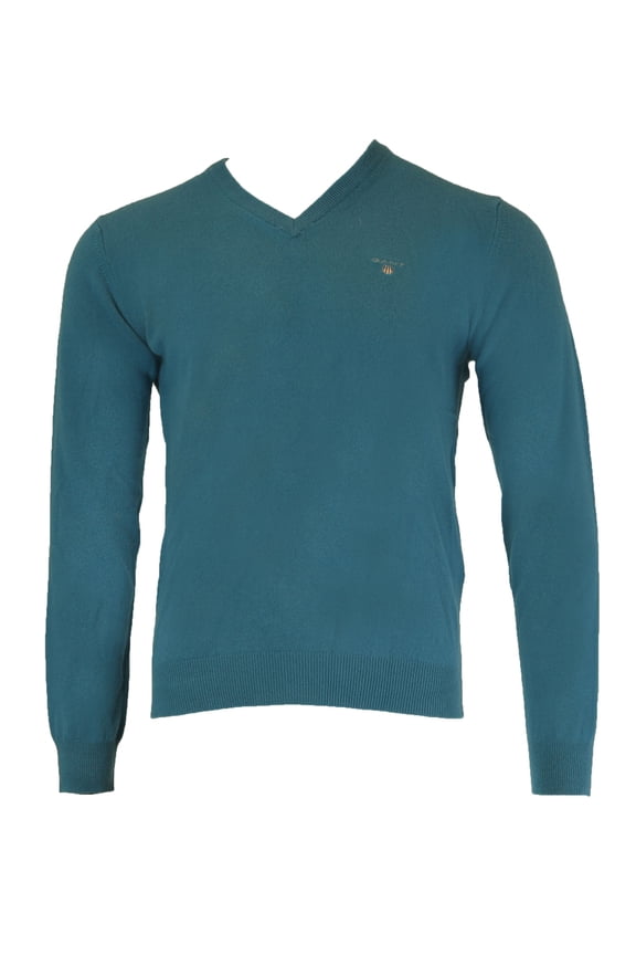 Men's Superfine Lambswool V-Neck Sweater, Medium, Ink Blue
