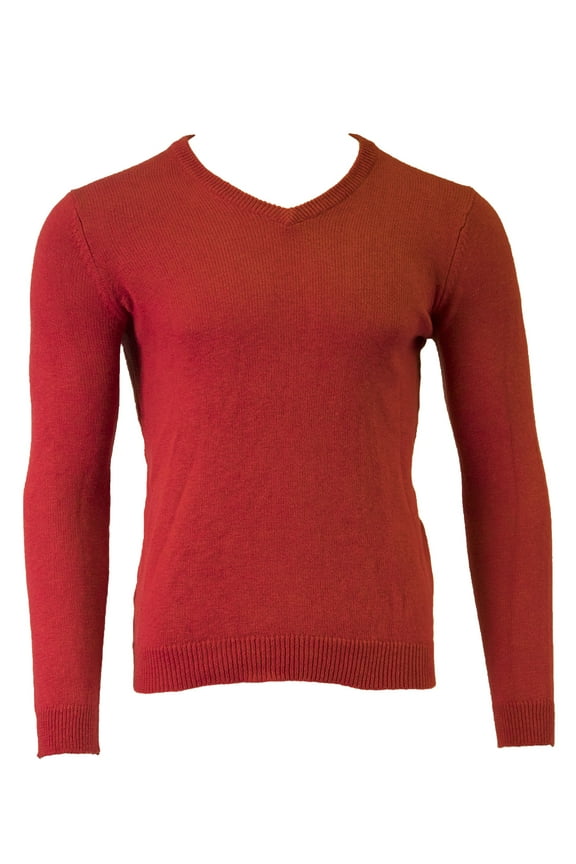 Men's The Vee Sweater 84057, Medium, Raspberry