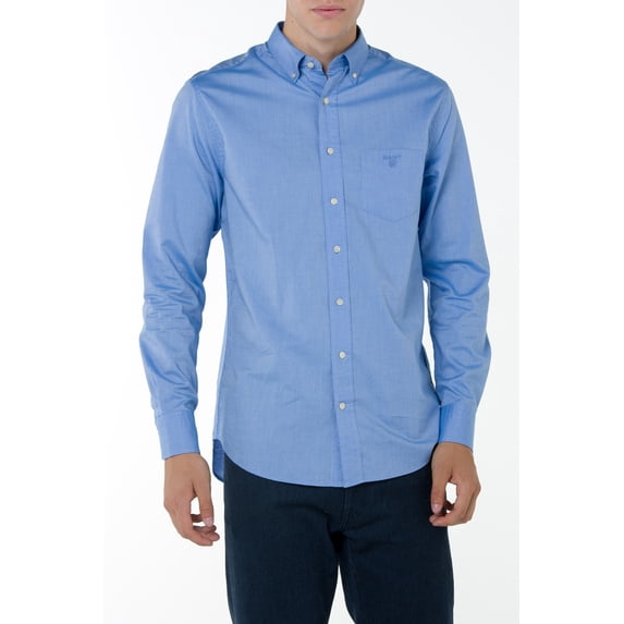 Gant Men's Winter Twill Button Down Shirt (3001330), Medium, Palace Blue