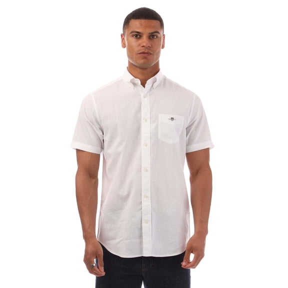 Gant Mens Linen Regular Short-Sleeved Shirt