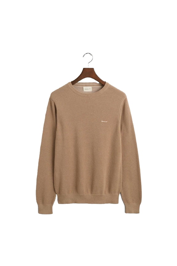 Mens Pique Crew Neck Sweatshirt
