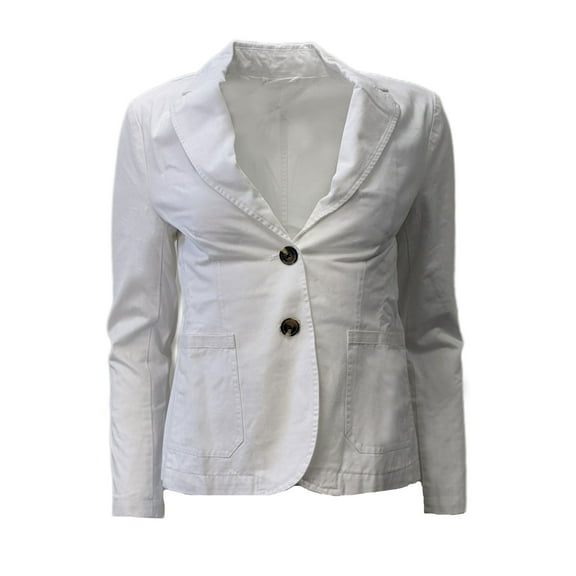 Gant Michael Bastian Women's White Washed Twill Blazer Size 12