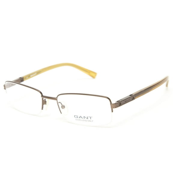 Gant Morris Semi-Rimless Eyeglass Frames 56mm Satin Brown