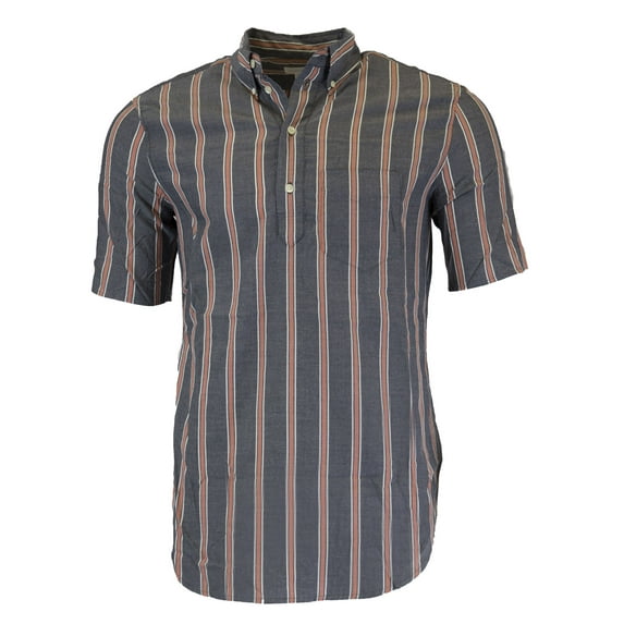 Gant Rugger Men's Gant Rugger Men's Windblown Stripe Short Sleeve Pullover (341157), Medium, Evening Blue