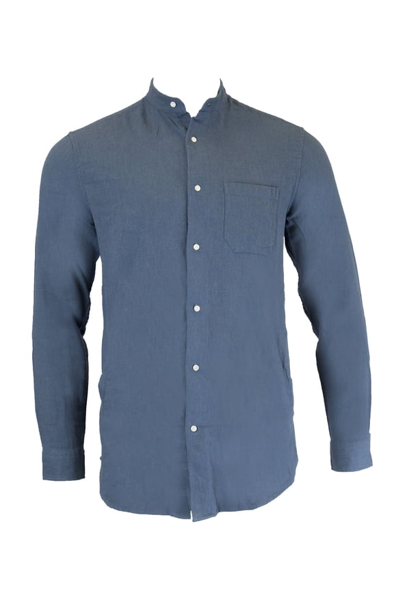 Rugger Men's Melange Long Shirt (3081130), Medium, Wet Mirage