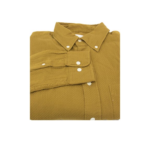 Gant Rugger Men's Solid Dobby Slmi Fit Button Down Shirt (3081732), Medium, Hot Earth