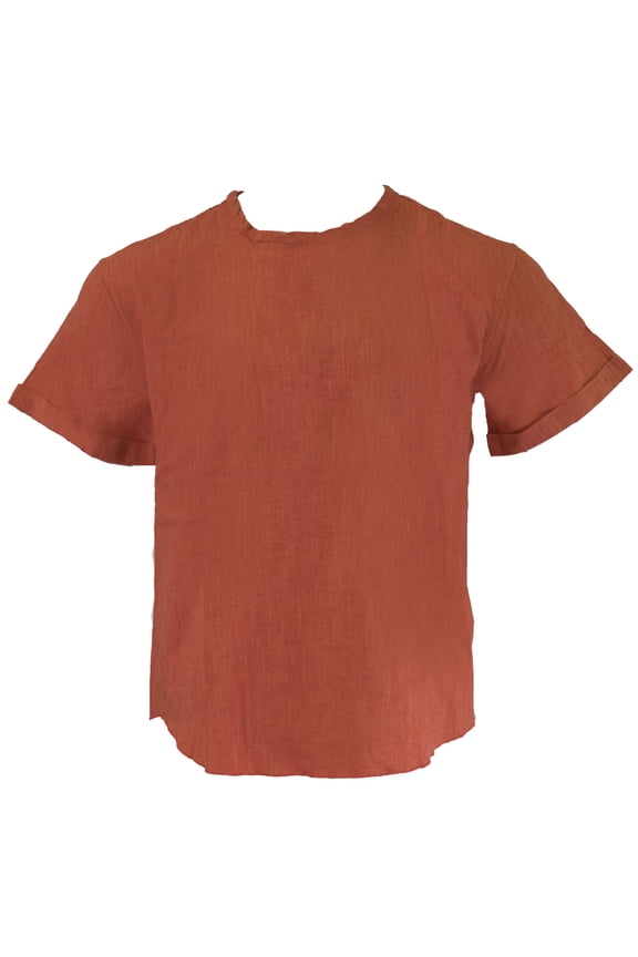 Rugger Men's Solid Slub Woven Tee (341146), Medium, Evening Blue