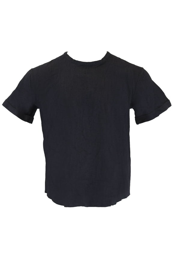 Rugger Men's Solid Slub Woven Tee (341146), Medium, Sunset Orange