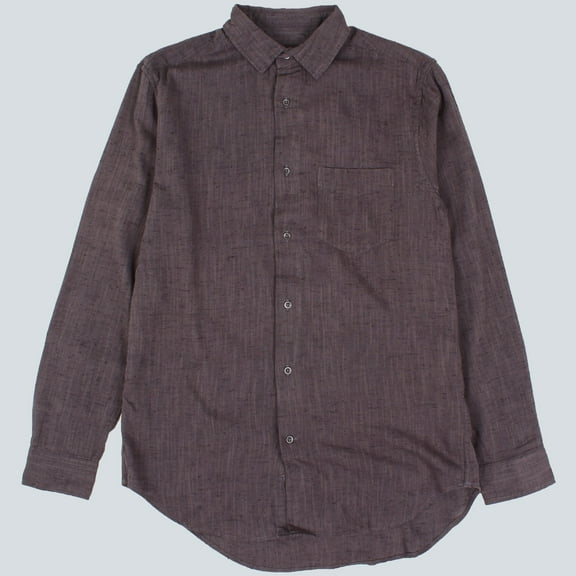 Gant Rugger Men's The Slubber Fitted Pointed Collar Shirt 344917, Medium, Graphite