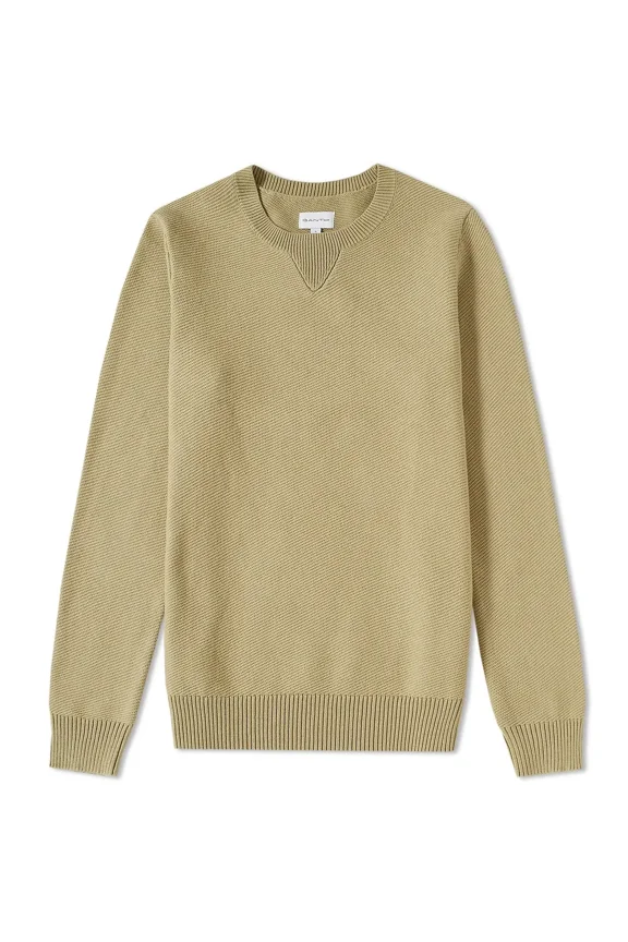 Rugger Men's Twill Textured Crew (84235), Pale Aloe Vera, Medium
