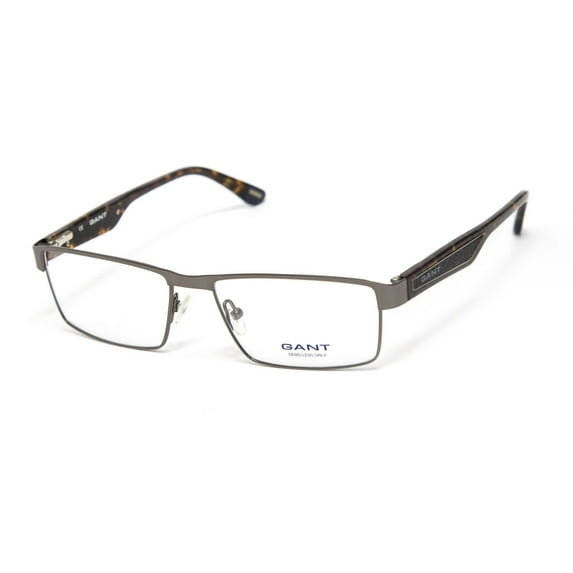 Gant Steele Rectangular Eyeglass Frames 55mm Satin Gunmetal