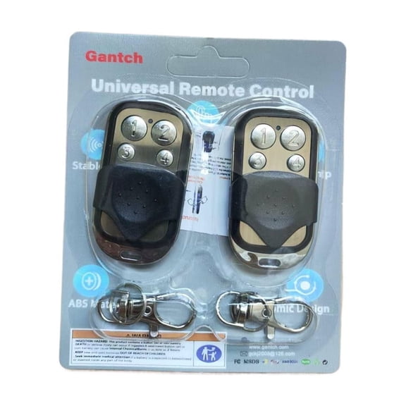 Gantch Twins Kit2 Universal Wireless 4-Buttons Cloning Copy Remote Alarms Control Replacement Electric Gate Frequency 433.92MHz for Car Garage Door Rolling Doors Gate Skylight