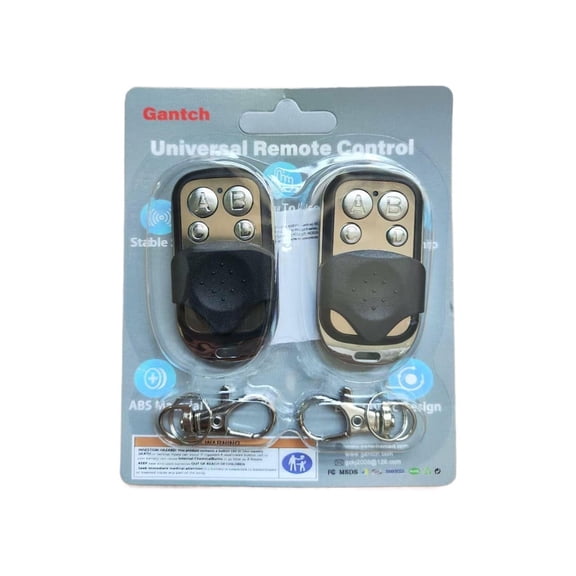Gantch Twins Kit2 Universal Wireless 4-Buttons Cloning Copy Remote Alarms Control Replacement Electric Gate Frequency 433.92MHz for Car Garage Door Rolling Doors Gate Skylight