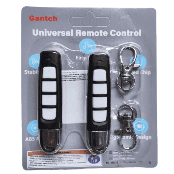 Gantch Universal Copy Remote Key Smart Home Remote Control Key Fob, 4 Buttons Cloning Wireless Remote Control Key Fob 433mhz for Car Garage Door Gate Skylight Twins kie2