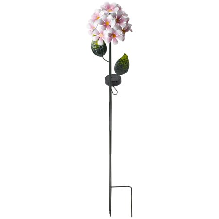 Ganz 36" Pink Hydrangea Light up Solar Lawn Stake