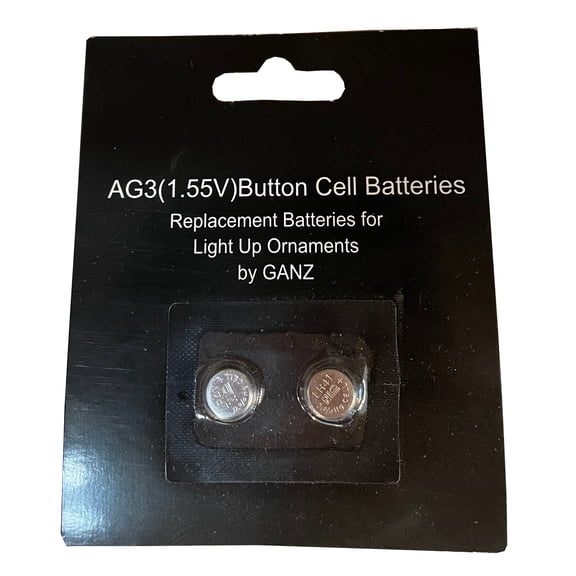 Ganz AG3 Button Cell Batteries, Pack of 2
